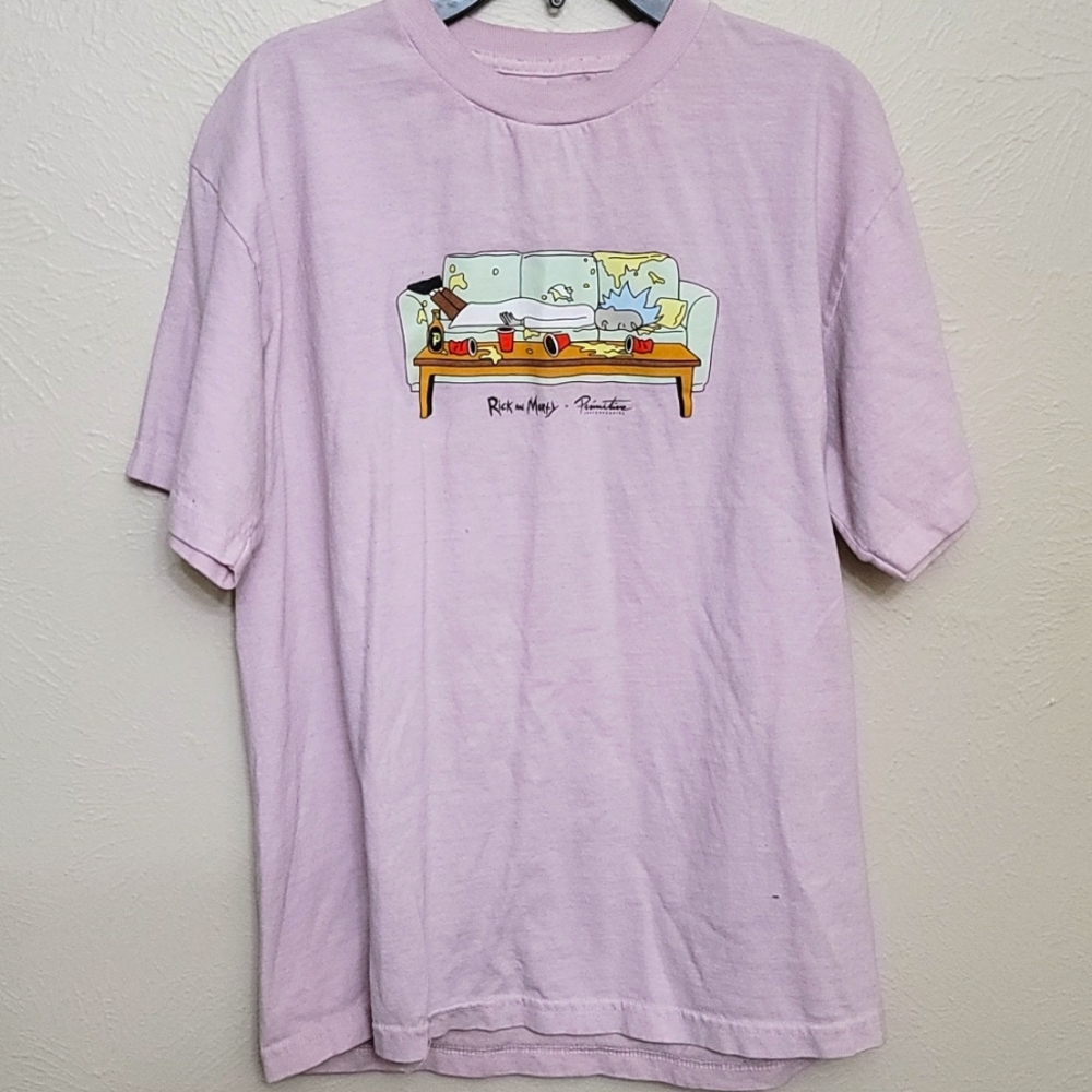 Men's M Primitive x Adult Swim Graphic Rick and Morty Tee